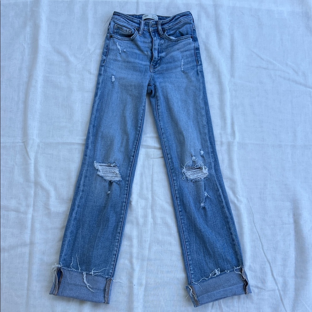 BKE Billie Distressed Blue Jeans